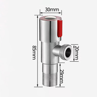 Vanne d'angle de toilette moderne en acier inoxydable 304 de haute qualité HLK pour le contrôle de l'eau chaude froide Installation facile Entrée de chauffe-eau