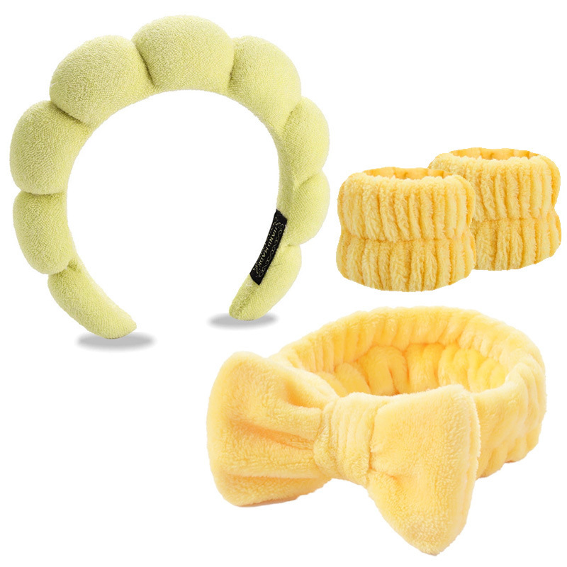 Bracelet d'interface à couture jaune, ensemble de 4 pièces