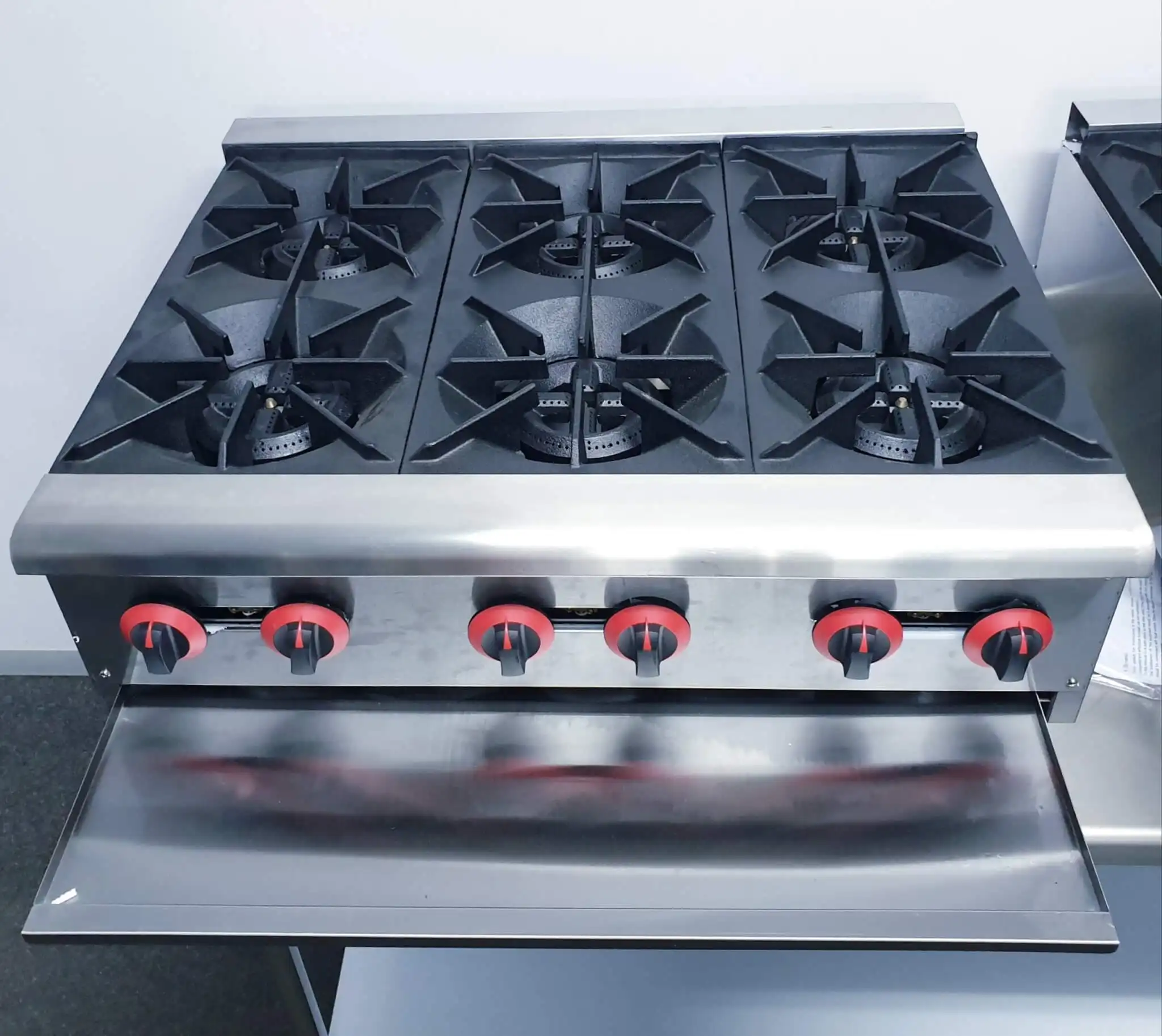 Gas Stove Commercial cooktop Industrial Kitchen 6 Burner Energy Saving Cooking Range
