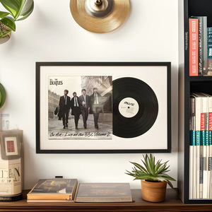 Cornice Espositiva per Dischi in Vinile in Legno Massello Fatta a Mano, Cornice per CD da 12 Pollici, Cornice Fotografica Geometrica Quadrata, Personalizzazione all'Ingrosso - Product Image 2