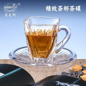 Crystalex Crystal Cup And Saucer Set 15 Piece Exquisite Gift For Housewarming Business Gifts - Product Image 3