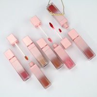 Emballages personnalisés pour gloss à lèvres vegan rose, contenants brillants transparents, pigment brillant, fournisseur de gloss à lèvres, étiquette privée