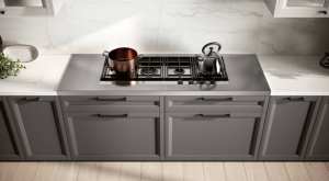 高級カスタムステンレス製モジュール式キッチンキャビネット 10年以上の実績 高級ヴィラプロジェクト向け耐老化性 - Product Image 6