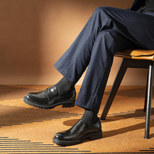 Chaussures habillées en cuir marron de haute qualité pour hommes, à lacets, antidérapantes, respirantes, élégantes, pour mariage/bureau. - Product Image 4