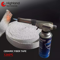 Cordon en fibre céramique durable 1260C, joint réfractaire haute densité 45% Al2O3, isolation thermique, cordon tressé pour four à aluminium