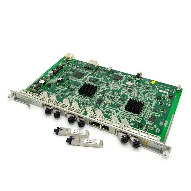 8 Ports Epon Board ETGO Compatible with OLT ZXA10 C300 C320 Includes 8 PCS Px20+ SFP Modules Fiber Optic Equipment
