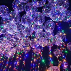Ballons à l'hélium transparents de 20 pouces avec lumières LED pour la décoration de fêtes, mariages et anniversaires - Product Image 2