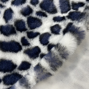 China Manufacturer Wholesale Super Soft Animal Faux Fur Leopard <strong>Print</strong> <strong>Rabbit</strong> Plush Polyester <strong>Fabric</strong> - Product Image 6