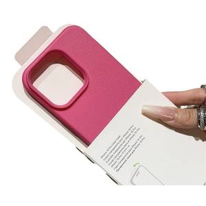 Funda de Cuero con Patrón de Lichi de Lujo para iPhone, Delgada, Antigolpes, con Marco de Silicona, Tacto Suave, Protección Premium - Product Image 5