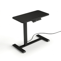 Bureau debout moderne pliable et réglable en hauteur avec cadre métallique, table d'appoint mobile pour ordinateur portable, idéal pour salon et bureau
