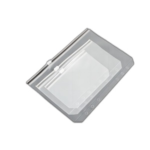 Claro dinero sobre plástico cremallera bolsas carpeta insertar bolsillo planificador fábrica al por mayor A6/<span class=keywords><strong>A5</strong></span> <span class=keywords><strong>6</strong></span> agujeros PVC regalo Bloc de notas impreso - Product Image 1