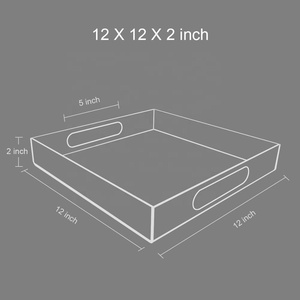 Rõ Ràng 12X12X2 Inch Khay Acrylic Vuông - Product Image 3