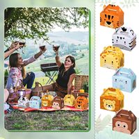 Thème Anniversaire Goodie Bonbons Boîtes Cadeaux Barnyard Treat Écologique Recyclable Brillant Laminage Pliable Enfants Baby Shower Party