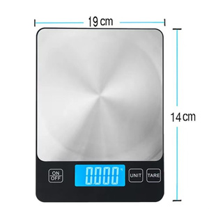 Balance de cuisine électronique Veidt à double plateforme en verre et acier inoxydable, balance alimentaire numérique SF-K91H en verre et acier inoxydable - Product Image 2