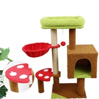 Arbre à chat tout-en-un avec lit et structure d'escalade ; empreinte compacte ; accessoires adaptés aux chats ; plateforme de saut résistante aux griffures