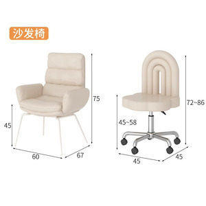 โต๊ะทำเล็บหินอ่อนทันสมัย สีครีม พร้อมเก้าอี้และช่องดูดฝุ่น - Product Image 4