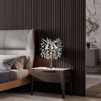 Lampe de Table en Cristal Luxe Léger Style Français Moderne Taille Moyenne 2026 LED Flexible Simple pour Salon Chambre Salle à Manger