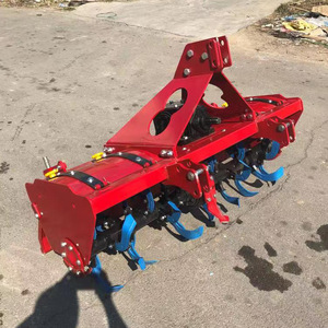 Rotary Tiller Farm <b>Cultivator</b> Red Multifunctional Engine Powered Agricultural Machinery - Product Image 3