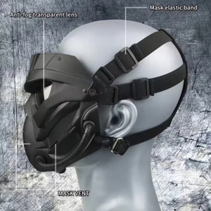 Máscara Protectora Facial Táctica para Exteriores Maxbrace, Máscara Facial Completa con Perfil para <span class=keywords><strong>Paintball</strong></span>, Resistente al Viento - Product Image 4