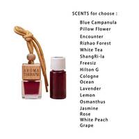 Pendentif diffuseur de parfum liquide pour voiture 8 ml, désodorisant en verre pour intérieur, élimination des odeurs, boîte d'emballage personnalisée sans logo