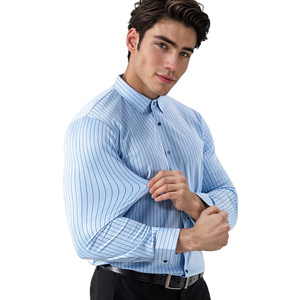 Camicia da Uomo a Maniche Lunghe Elasticizzata in Quattro Direzioni, Senza Pieghe, Qualità Export Simil-Seta, Sensazione <span class=keywords><strong>Verticale</strong></span>, Taglia Europea - Product Image 6