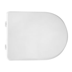 Asiento de inodoro para Hidra Pluvia Vase Forma 7, blanco, 50.5 cm de longitud, bisagras de bucle - Product Image 1