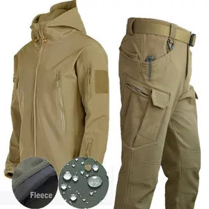 Fleece Softshell Tactical Jacket Men Winter Jacket Waterproof Mens Windbreaker Hiking Jacket Men Tactical Suit Tracksuit Autumn