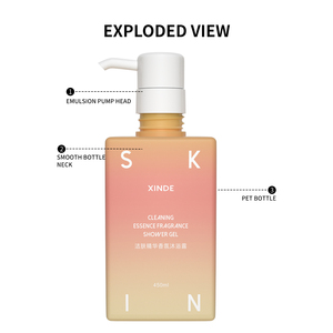 Xinde 450ml 500ml tùy chỉnh độc đáo rỗng vuông cơ thể rửa tay Gel tắm chăm sóc tóc dầu gội container <span class=keywords><strong>Lotion</strong></span> chai nhựa - Product Image 6