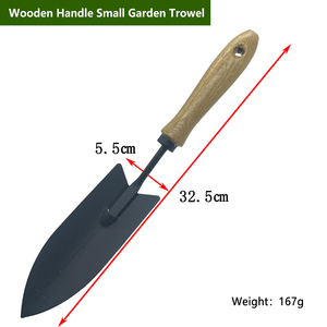 Ensemble de 4 mini-outils de <span class=keywords><strong>jardinage</strong></span> avec manche en bois - Pelle, truelle, fourche et râteau de haute qualité pour plantes en pot - Product Image 5