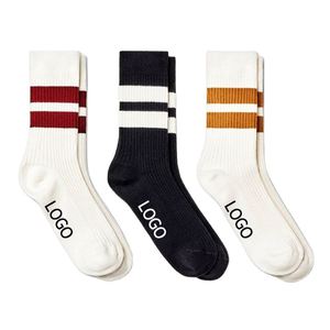 Wholesale <b>Men</b> <b>Fleece</b> Custom Knit Embroidered Crew <b>Socks</b> Elite Sports Athletic Cycling Terry Hip-hop <b>Socks</b> With Logo - Product Image 1