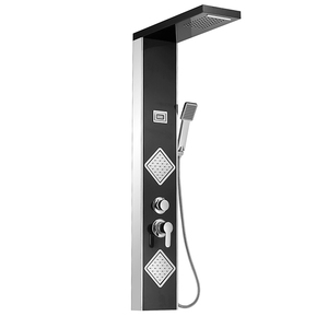 <span class=keywords><strong>Panel</strong></span> <span class=keywords><strong>de</strong></span> <span class=keywords><strong>ducha</strong></span> termostático negro FLG baño, <span class=keywords><strong>panel</strong></span> <span class=keywords><strong>de</strong></span> <span class=keywords><strong>ducha</strong></span> <span class=keywords><strong>de</strong></span> lluvia <span class=keywords><strong>de</strong></span> acero inoxidable con cascada - Product Image 1