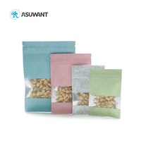 Sac d'emballage alimentaire en plastique refermable pour cacahuètes / Sachet pour noix / Sachet pour noix avec fenêtre transparente