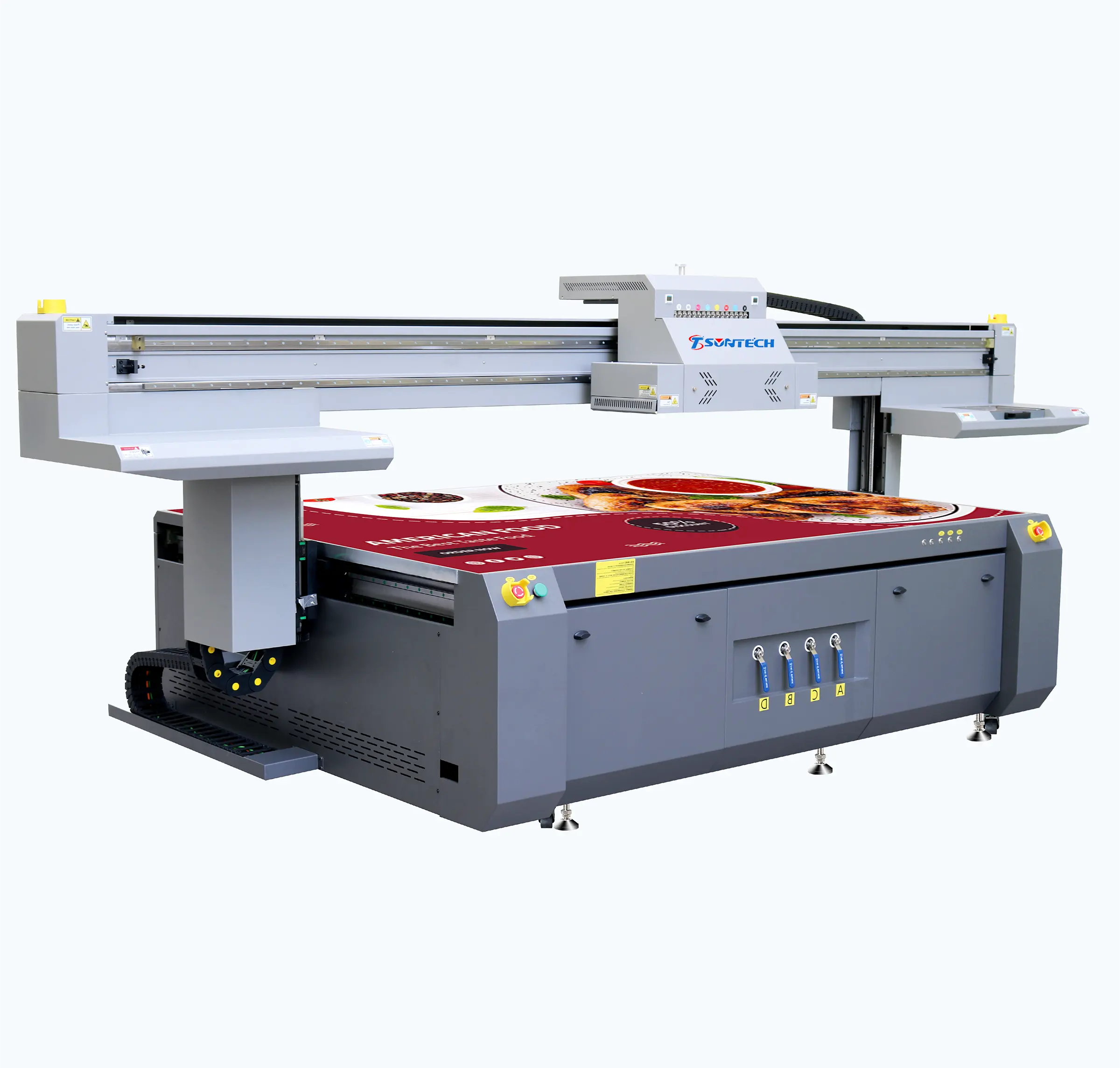 2.5*1.3M Verstelbare Hoogte 800Mm UV Flatbed Printer 2513 Gebruik Voor Leer, Olieverf, Muurschildering Schilderij