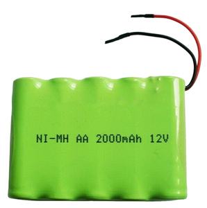 산업 지원 사용 AA2000mAh Ni-Mh 12 볼트 충전식 배터리 팩 와이어 커넥터 - Product Image 1