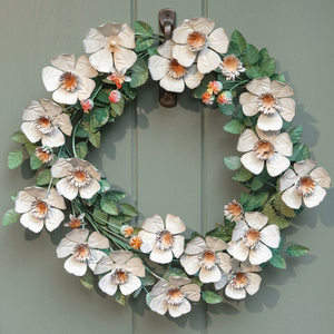 Corona Floral Rústica Hecha a Mano, Redonda, Decorativa, de Metal, sin Luces, en Paquete Individual, Estilo Artesanal - Product Image 6