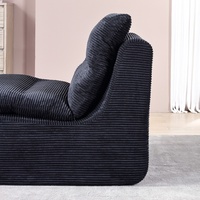 Fauteuil simple moderne en tissu velours, motif gaufré, pour salon, chambre, dortoir, canapé paresseux, amovible et lavable