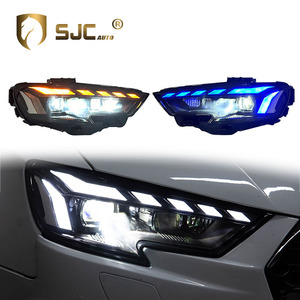 Sjc Tự Động Cho Audi A3 Đèn Pha Lắp Ráp Sửa Đổi LED Ống Kính Kép Dòng Chảy Ánh Sáng Năng Động Ban Ngày Chạy Đèn 2017 2020 Mới Phong Cách - Product Image 1