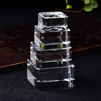 Produit phare en gros : Socle en cristal pour sphère de cristal, décoration, support en verre transparent pour boule