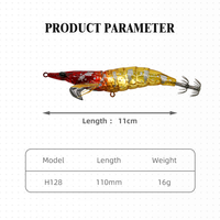 Nouvelles leurres artificielles Hessen 110mm 16g pour calamar, coulantes, en PVC, de haute qualité, lumineuses, pour la pêche au saumon, au bar et au brochet en eau salée