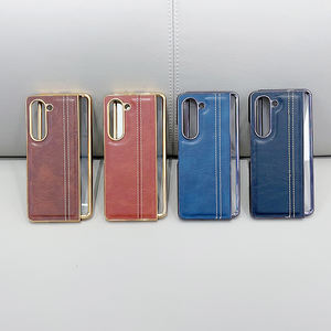 Funda de Cuero con Tapa Completa y Forro, Cristal Templado Degradado, Fundas para Teléfono Móvil con Galvanoplastia - Product Image 1