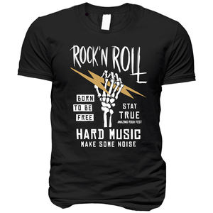 थोक OEM डिजाइन अपने खुद के लिए रॉक बैंड काले कपास टी शर्ट पुरुषों - Product Image 1