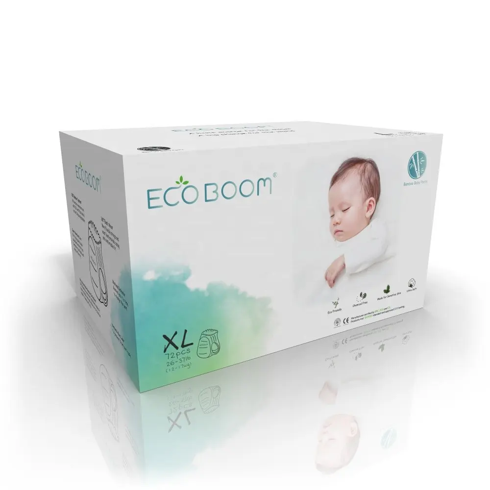 ECO BOOM High quality disposable soft supplier liner cotton cloth feeling baby diapers