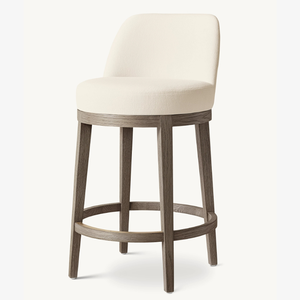 Tabouret de bar en bois de frêne moderne pour hôtel, cuisine extérieure, îlot de cuisine, chaises hautes rondes pour salle à manger, usage commercial - Product Image 1