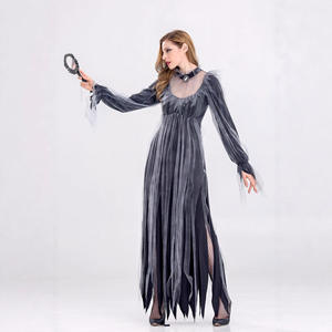 Disfraz de Novia Vampiro Fantasma de Halloween Luolan - Mezcla de Algodón y Elastano, Traje Negro para Mujer Adulta para Fiestas de Disfraces - Product Image 3