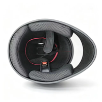 Casque de moto intégral haut de gamme, résistant aux chocs, en matériau PP, coque brillante, doublure intérieure respirante pour la conduite en ville