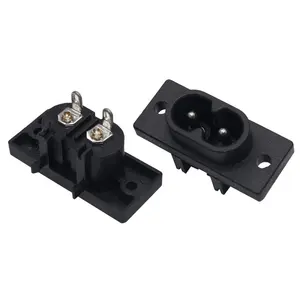 Top kwaliteit industriële elektrische 2 pin mannelijke C8 power kleine socket iec 320 c8 power connector