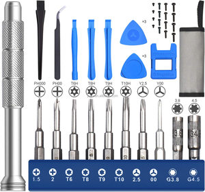 Kit d'outils de réparation Compatible pour PS4, kit de tournevis de triage 24 en 1, ensemble d'outils Torx Comp T6 T8 T9 T10 - Product Image 1