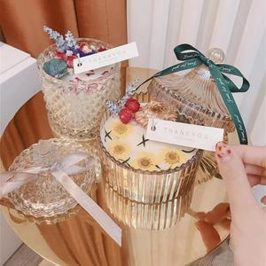 Vente <span class=keywords><strong>en</strong></span> gros de contenants de bougies <span class=keywords><strong>en</strong></span> <span class=keywords><strong>verre</strong></span> miniatures de 100 ml pour mariage, avec un pot <span class=keywords><strong>en</strong></span> <span class=keywords><strong>verre</strong></span> gaufré mat et un support <span class=keywords><strong>en</strong></span> <span class=keywords><strong>verre</strong></span> pour un usage domestique, pour la Saint-Valentin - Product Image 6