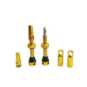 Válvula Presta sin cámara de 55mm de alta calidad, accesorio de bicicleta Premium de aleación de aluminio dorado - Product Image 4