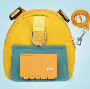 Arnés de mochila para mascotas de dibujos animados con correa Cachorro Perro Lindo Animal Mochila Bolsas de sillín para exteriores